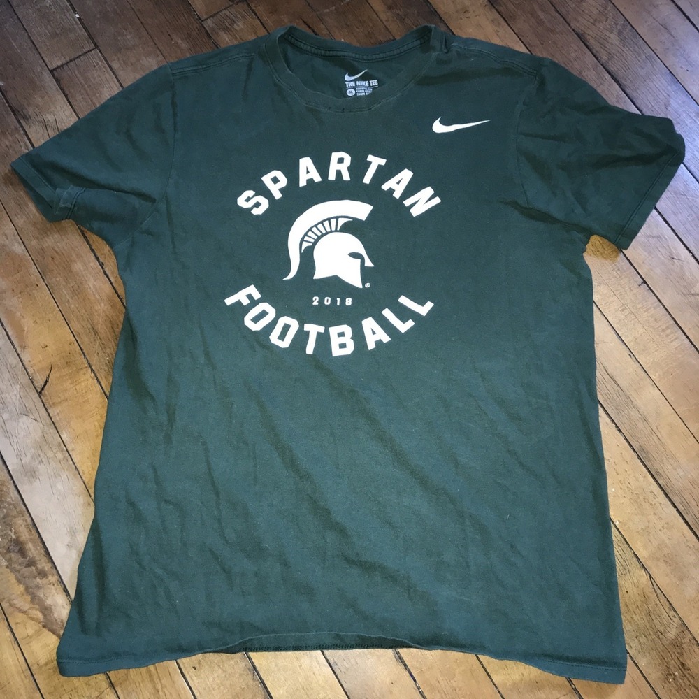 Michigan‎ State Spartans 2018 Football Adult Medium Green T-Shirt Nike